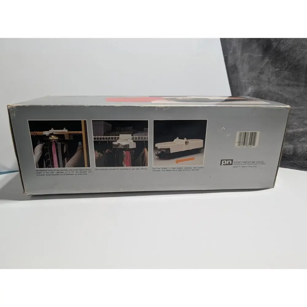 Fast Track Motorized Rotary Tie & Belt Organizer Closet Rack – Open Box‎